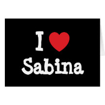 Amo la camiseta del corazón de Sabina Felicitación