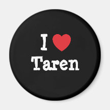 Amo la camiseta del corazón de Taren Imán Para Frigorífico