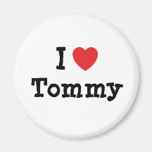 Amo la camiseta del corazón de Tommy Imán De Nevera