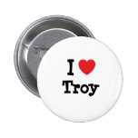 Amo la camiseta del corazón de Troy Pin