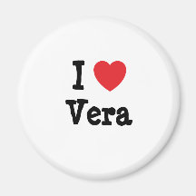 Amo la camiseta del corazón de Vera Imanes Para Frigoríficos