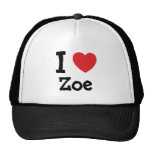 Amo la camiseta del corazón de Zoe Gorras