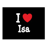 Amo la camiseta del corazón del AIA Tarjetas Postales
