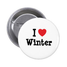 Amo la camiseta del corazón del invierno pin
