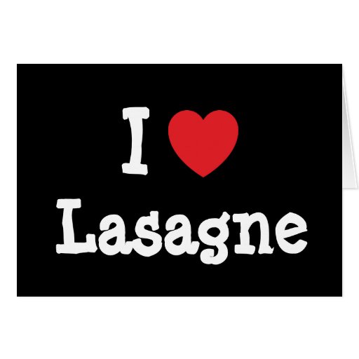 Amo la camiseta del corazón del Lasagne Tarjeton
