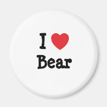 Amo la camiseta del corazón del oso iman para frigorífico