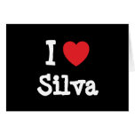 Amo la camiseta del corazón del Silva Felicitación