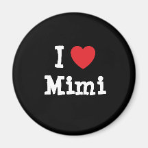 Amo la camiseta del corazón Mimi Imán Para Frigorífico