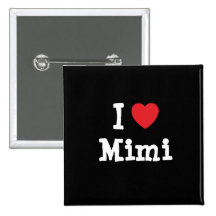 Amo la camiseta del corazón Mimi Pin