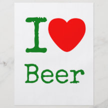 Amo la cerveza flyer personalizado