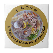 Amo la Comida-Ceviche peruana Teja Cerámica