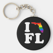 AMO LA FLORIDA GAY -- BLANCO - .png Llavero
