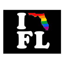 AMO LA FLORIDA GAY -- BLANCO - .png Postal