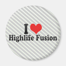 Amo la fusión de Highlife Imán De Nevera