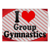 Amo la gimnasia del grupo felicitación