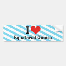 Amo la Guinea Ecuatorial Pegatina De Parachoque