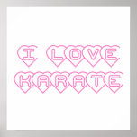 Amo la impresión del poster del karate