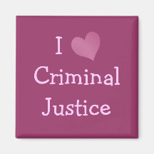 Amo la justicia penal imán para frigorífico