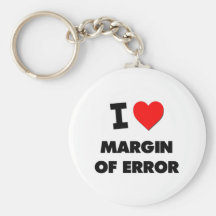 Amo la margen de error llavero