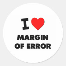 Amo la margen de error pegatinas  