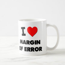 Amo la margen de error tazas