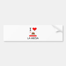 Amo LA MESA California Etiqueta De Parachoque