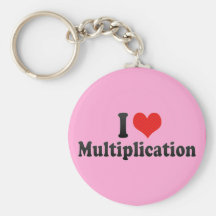 Amo la multiplicación llavero personalizado