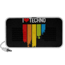 Amo la música de Techno iPod Altavoces