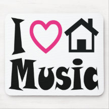 Amo la música Mousepad de la casa Alfombrillas De Ratones