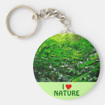 Amo la naturaleza llavero personalizado