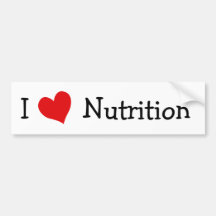 Amo la nutrición pegatina de parachoque