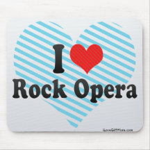 Amo la ópera rock alfombrillas de raton