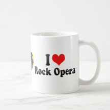 Amo la ópera rock tazas
