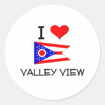 Amo la opinión Ohio del valle Pegatina Redonda