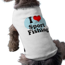 Amo la pesca deportiva camiseta de perrito