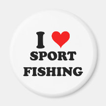 Amo la pesca deportiva imán para frigorifico