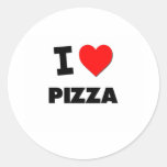 Amo la pizza (la comida) etiqueta