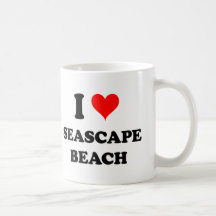 Amo la playa California del paisaje marino Tazas De Café