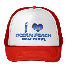 Amo la playa del océano, Nueva York Gorras