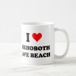 Amo la playa Delaware de la avenida de Rehoboth Tazas