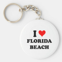 Amo la playa la Florida de la Florida Llaveros