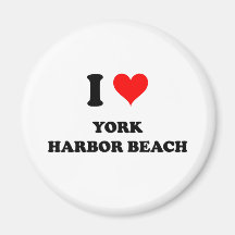 Amo la playa Maine del puerto de York Imán De Frigorifico