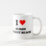 Amo la playa Michigan de la calle de Huron Taza