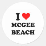 Amo la playa Tejas de Mcgee Etiqueta
