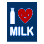 Amo la postal de la leche