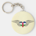 Amo la República Centroafricana - alas Llaveros Personalizados
