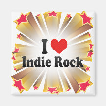 Amo la roca del indie imán de frigorifico