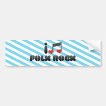 Amo la roca popular pegatina de parachoque