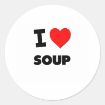 Amo la sopa (la comida) pegatinas  