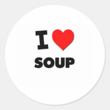Amo la sopa pegatinas redondas